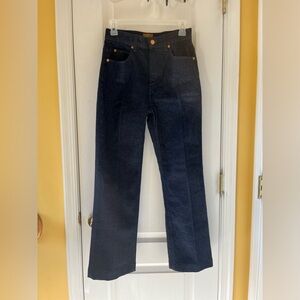 High-Rise Ankle Jeans in Dark Blue